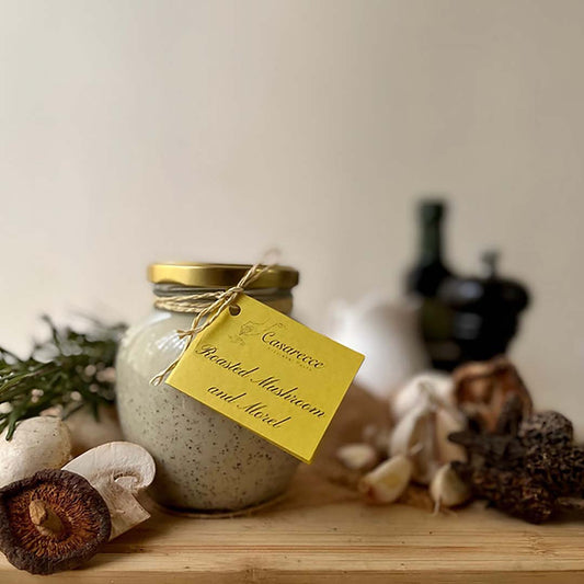 Wild Mushroom and Morrel Sauce, Scented with Truffle Oil